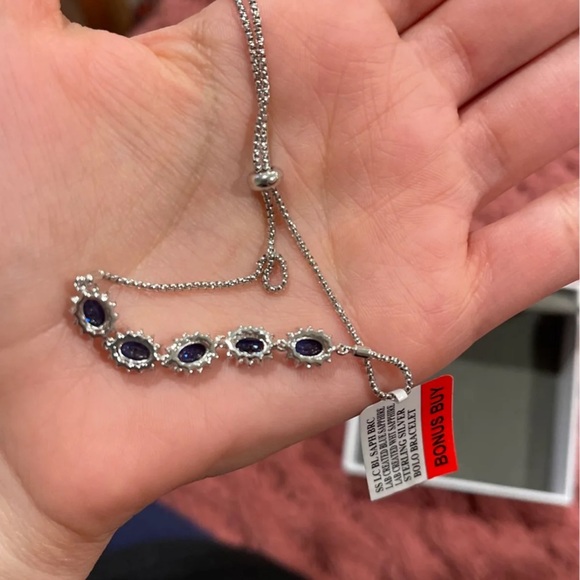 Sapphire bolo bracelet - Picture 2 of 7